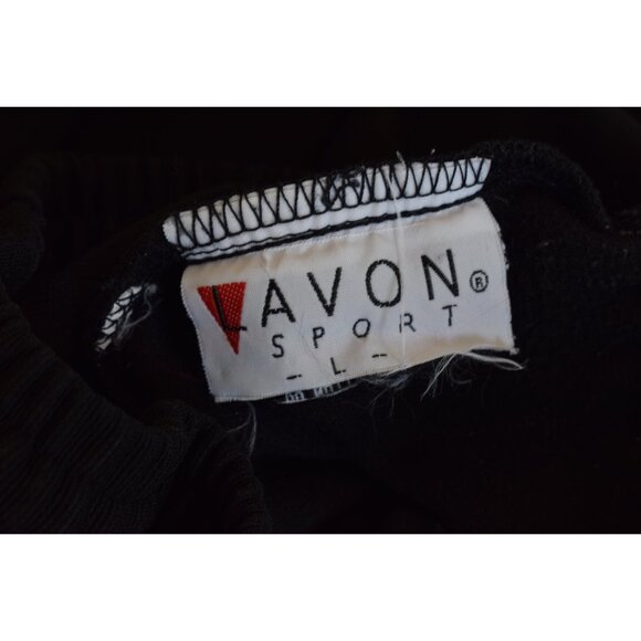 Vintage 80s Black Stretch Pants by AVON size L | 30-34‎ waist - Picture 8 of 9